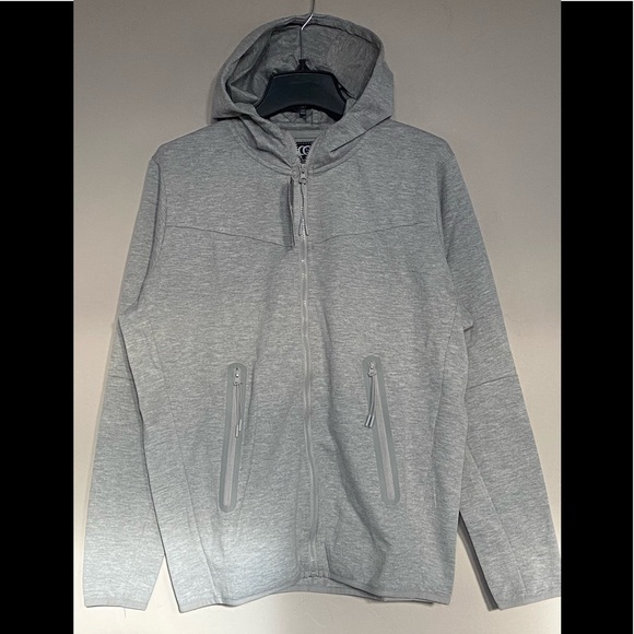 NEW Oyster Guy Men’s Long Sleeve Hooded Jacket Gray Size M - Picture 2 of 7